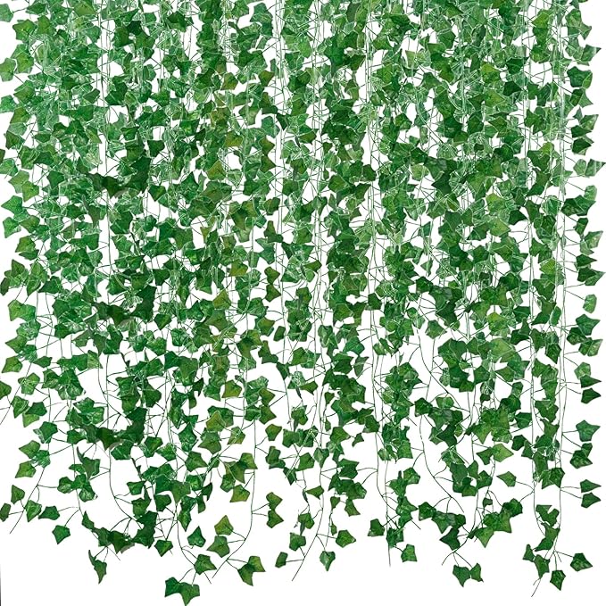 Fake Vines for Room Decor(36Pack252Ft) Aesthetic Artificial Plant Ivy Leaves Hanging Greenery Garlands for Home Bedroom Wall Wedding Christmas Party Office patio Indoor, Outdoor Garden Decor