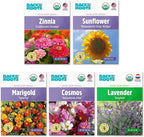 Back to The Roots Organic Flowers Seeds Variety (5-Pack)