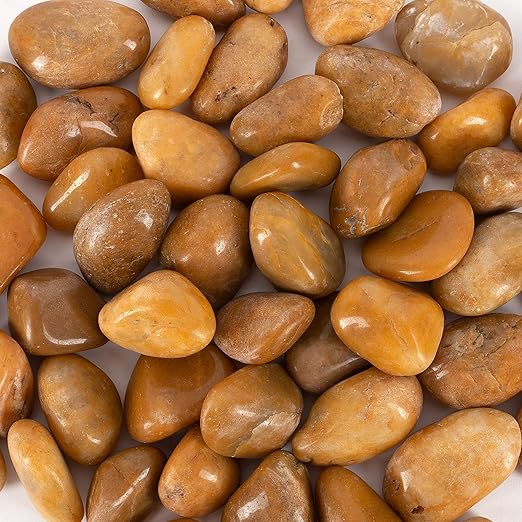 5 lbs Approx. 45 River Rocks Pebbles for Plants Natural Decorative Polished Stones for Planters Succulent Rocks Aquarium Gravel (1.6-2.4 Inches)