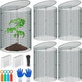 5 Pack Wire Plant Protector with Cover, 16"x12" Detachable Metal Plant Protectors Mesh, Garden Plant Protectors for Shrubs Flowers Vegetables to Keep Rabbit & Chicken Animals Out