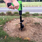 SYITCUN Auger Drill Bit for Planting - 4"X12" Heavy-Duty Garden Auger Spiral Drill Bit - Bulb Planter Tool & Post Hole Digger - 3/8" Hex Drive Drill