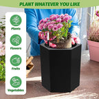 16in Flower Pot Set of 2, Self Watering Planters for Indoor Plants with Water Level Monitoring, Water Outlet for Garden Plant Pots, Patio, Balcony, Lounge, Front Porch Decor