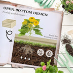 Outsunny Galvanized Raised Garden Bed, 73.5" Tall Outdoor Planter Box with Trellis Tomato Cage and Open Bottom for Climbing Vines, Vegetables, Flowers in Backyard, Garden, Patio, Cream
