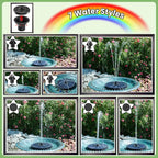 Yzert Remote Solar Fountain Adjust Spray Height with Fantastic Colorful Lights, 2026 6W Solar Bird Bath with 4000 mAh Battery, Solar Water Fountain Pump for Outdoor, Garden Decor, Pond, Pool (54LEDs)