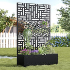 Casaphoria Metal Raised Garden Bed with Trellis and Wheels, 72"x47" Planter Box for Climbing Plants, Vines & Vegetables, Features Drainage Holes, Helen &Spring
