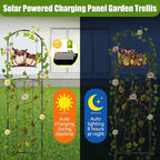 Metal Trellis for Spring,Voumsil Owl Plant Trellis with Solar Lght,for Climbing Plants Outdoor,Garden Decorations Outdoor,Spring Garden Decor,Court Yard,Balcony