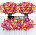 24 Bundles Realistic Fake Flowers for Outdoors, No Fade Faux Silk Flowers & Artificial Plants Lavender, for Garden Patio Porch Decor, Window Box, Hanging Basket, Planter, Grave Decorations