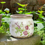 Dosayes Flower Pot,Vintage Ceramic Pot for Planter with Drainage Holes, 6.29 inch Ice Crack Glazed Indoor Planters Pot for Indoor,Tuscan Home Decor,Gardening Gifts (Garden)