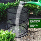 4 Pack Pop up Plant Covers Tent from Animals, 20"H X 13"D Insect Barrier Mesh Plant Guard Cover Net Black Garden Plant Protectors Mini Greenhouse Plant Protection Cage with Stakes for Outdoor Plants