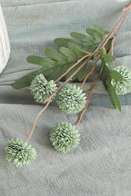 Floroom 5pcs Sage Green Faux Silk Mums Artificial Flowers, Bulk Fake Small Mini Chrysanthemums with Stems for DIY Wedding Centerpieces Floral Arrangements Vase Fillers Home Decorations