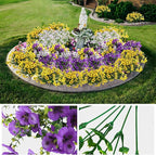 18 Pcs Artificial Fake Pansy Flowers for Outdoor, Faux Silk Pansies Spring Flowers for Outside for Planter Front Door Porch Yard Patio Window Box Home Decor (18, Purple, Yellow, White)