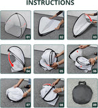 2 Pcs Pop Up Insect Barrier Plant Cover Tent, 30 x 28 x 28 Inch Foldable Garden Plant Protectors Mesh Enclosure, Garden Net Cage Bird Insect Guard Cover for Protecting Plants Fruits Vegetables