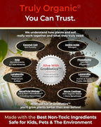 Compressed Organic Potting Soil for Garden, Plants & Vegetables - Expands 4x When Mixed with Water - Indoor or Outdoor Use - Plant Food Mix Derived from Natural Coconut Coir & Worm Castings Fertilizer