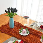 Mandy's Black Artificial Tulips Flowers Centerpiece, 13.5" Lifelike PU Fake Floral Stems 20pcs for Kitchen Island & Dining Table, Spring Decor for Easter