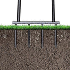 Yard Butler IM-7C Spike Grass Aerator - Lawn Care Tool for Aerating - Long-Handled - Power-Coated Steel Construction - Comfortable Cushioned Handles Garden Tool - Easy to Use