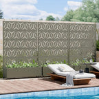 Casaphoria Metal Raised Garden Bed with Trellis and Wheels, 72"x47"x16" Arched Planter Box for Climbing Plants, Vegetables & Vines, Features Drainage Holes and Privacy Screen, Grey-Star