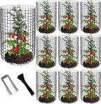 Adnee 10 Packs Wire Plant Protector from Animals - 20" H X 12" D Metal Mesh Plant Cage Covers - Sturdy Garden Bunny Barricades Chicken Wire Cloche for Plants Shrubs Vegetables Flowers