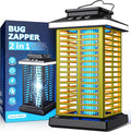 Bug Zapper Outdoor, Mosquito Zapper 2 in 1 Portable & Rechargeable Bug Zapper Outdoor with 5000mAh Battery & LED Night Light, 4000V Electric Fly Zapper for Outside,Patio,Backyard,Garden Yellow