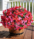 INSPRING Faux Bougainvillea Artificial Flowers for Outdoors, 4 Bundles Fake Bougainvillea Realistic Silk Flowers for Outside UV Resistant Outdoor Plants for Porch Patio Window Box Garden Home Decor