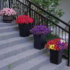 Artificial Faux Flowers for Outdoor 16 Bundles Boxwood Fake Morning Glory for Planter,UV Resistant Fake Flowers for Home Porch Patio Outside（7 Color）