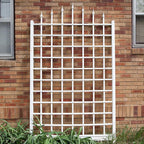 Dura-Trel Winchester Vinyl Trellis, Outdoor Plant Support Frame, 57" x 95", White - Decorative Grid-Style Lattice for Climbing Vines & Flowers, Use Against Walls or Fences