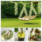 Mudder 3 Packs LED Artificial Hanging Plants, 3.6 ft Fake Hanging Plant, Ivy Vine Fake Leaves Greeny Chain Wall Home Room Garden Wedding Garland Outside Decor (Basket Not Included) (Vines Moss)