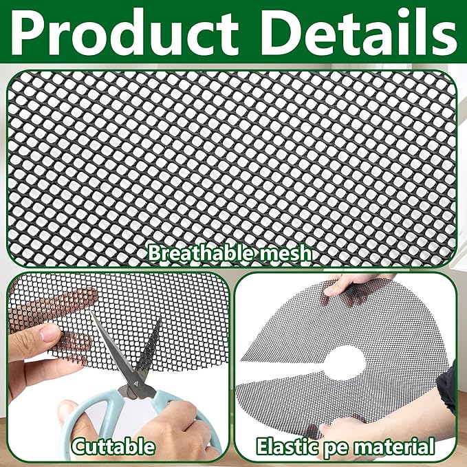 Adnee 6 Pcs 11.8 Inch Plant Pot Grids-Cuttable Plant Pot Soil Covers Protectors from Animals-Indoor Round Planter Pots Soil Guard for Outdoor Garden Plants Protection