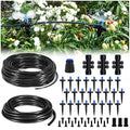 HIRALIY 140FT Quick Connect Garden Watering System with Adjustable Vortex Drippers, Saving Water Automatic Drip Irrigation Kit for Raised Bed and Plants Vegetable Garden