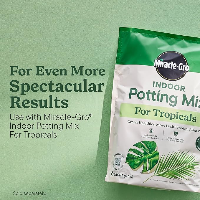 Miracle-Gro Indoor Plant Food for Tropicals, Liquid Plant Food for Tropical Houseplants, 8 fl. oz., 2-Pack