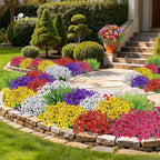 Der Rose 24 Bundles Artificial Flowers for Outdoors Fake Ferns UV Resistant Faux Spring Flowers for Outdoor Planters Home Garden Patio Front Porch Decor