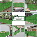 ODTORY Artificial Ivy Fence Privacy Screen,60 x 120 Inch UV-Anti Artificial Fake Ivy Hedge,Light Green Artificial Hedge Backyard Decor for Indoor, Outdoor,Garden,Fence,Balcony and Many Other Scenarios
