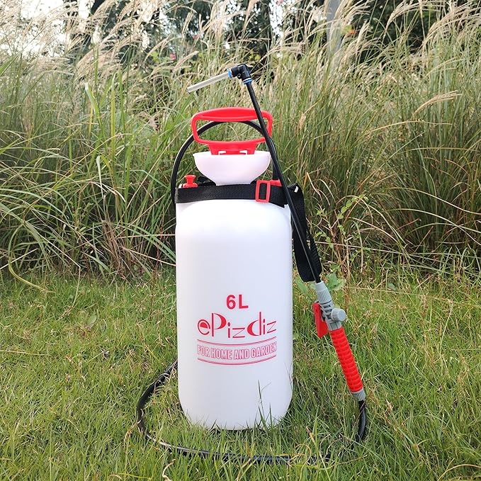 Watering Can Device for Watering Hanging Plant Basket Hard to Reach High Plant Waterer Sprayer 1.6 Gallon (Red 6L)