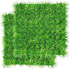 Aquarium Grass Decor 2PCS 9 inches Crab Hermit Climbing Wall Artificial Grass for TurtleTank Fish Tank Plants Landscape Ornament, Reptile Terrarium with 8 Suction Cups