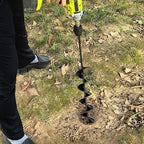 3" x 24" Garden Auger Drill Bit for Planting and Post Hole Digging - Upgraded Spiral Design, Solid Shaft - Hex Driver Drill Compatible