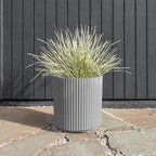 Veradek Demi Series Round Planter for Porch, Patio, Backyard | Durable Plastic-Concrete Material | Modern Décor for Tall Plants, Flowers