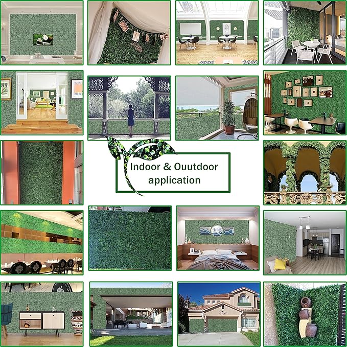 ODTORY Artificial Ivy Privacy Fence Wall Screen: 72 X144 in (72 sqft) UV-Anti Faux Boxwood Roll Panels Greenery Backdrop Ivy Vine Leaf Hedges Fence Panels for Indoor Outdoor Green Wall Decor