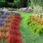 16 Pcs Outdoor Fake Plants UV Resistant Artificial Tall Grass Plants Faux Tropical Flowers Bushes Fall Winter Summer Planters Yard Patio Front Porch Décor Plastic Greenery Shrubs Decoration