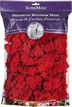 SuperMoss (23149) Reindeer Moss Preserved, Red, 8oz