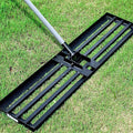 Walensee Lawn Leveling Rake, Levelawn Tool, Heavy Duty Effort Saving Lawn Level Tool, Steel Handle Lawn Leveler for Yard Garden Golf Course , Ease Level Soil Sand Dirt Surfaces, 7FT 45"x10"