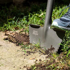 Root Slayer 22611 Serrated Garden Edger for Landscaping, Soil Cutting, and Clean Lawn Borders, Steel Tool, Red