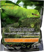 Galápagos (05248) Sheets of Real Moss, 8-Quart, Natural,Green (Pack of 6)