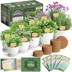Seedboy Organic 10 Herb Garden Starter Kit for Planting Indoor or Outdoor, Non-GMO USDA Certified Seed, Cool Unique Gift for Gardeners, Mom Birthday, Friends, Plant Lovers (Herb Garden Starter Kit)