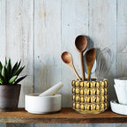 5 Inch Ceramic Planter Pot for Indoor Plants with Drainage Hole Bubble Flower Planter Hobnail Plant Pot Garden Planter Gold Succulent Plant Pot Utensil Holder