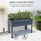 DIIYIV 2PCS Galvanized Raised Garden Bed with Legs,2PCS 48×18×30in Elevated Planter Box for Backyard,Outdoor Garden, Patio, Balcony, 300lb Capacity,Grey