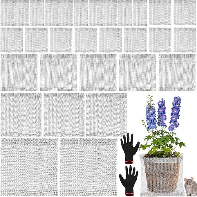 30 PCS Root Guard Gopher Proof Wire Baskets, 1, 3, 5, 10 Gallon Stainless Steel Moles Voles Proof Mesh Baskets, Underground Cages for Protecting Plant Roots, Trees, Flowers, Crops, Tubers