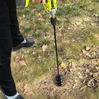 2”x32“ Auger Drill Bit for Planting, Heavy-Duty Planting Auger for Bulbs, Post Hole Digger for 3/8”Hex Drive Drill