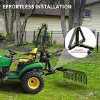 YITAMOTOR 48" Tow Behind Landscape Rake, 2" Receiver Lown Dethatcher Rack with 17 Steel Tines for ATV/UTV & 3-Point Hitch Systems Tractor, for Leaves, Debris, Grass, Pine Needles