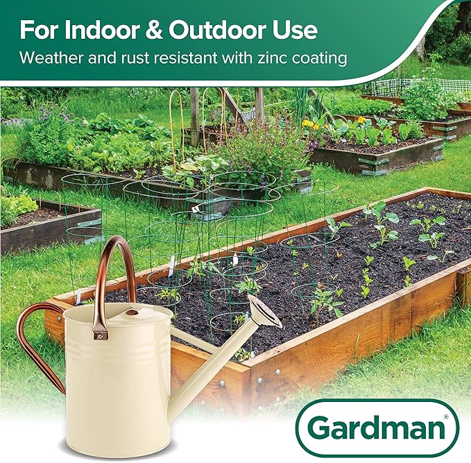 Gardman R34898 1 Gallon Watering Can, Vintage Cream