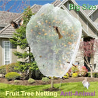 Fruit Tree Netting with Drawstring & Zipper-4 Pack 6x7.2 FT - Reusable Plant Protection Bag, Heavy Duty PE Mesh Cover for Blueberry Bushes - Blocks Birds/Deer/Squirrels