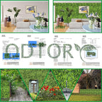 ODTORY Artificial Plant Wall Roll: 40X120 in (33.5 sqft) UV-Anti Ivy Privacy Fence Screen Faux Greenery Panels Backdrop Boxwood Ivy Vine Leaf Hedge Fence for Indoor Outdoor Green Decor